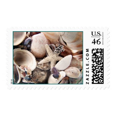 Sea Shells Postage Stamps by deegolden