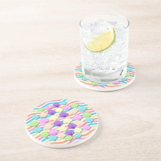 Sea Shells Sandstone Drink Coaster