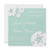 Sea Shells - save the date cards Custom Invitations