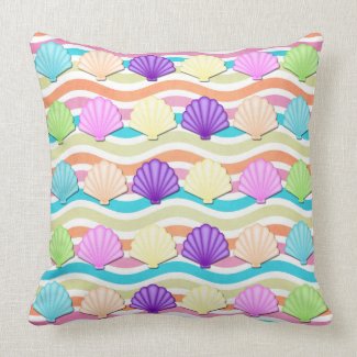 Sea Shells Throw Pillow