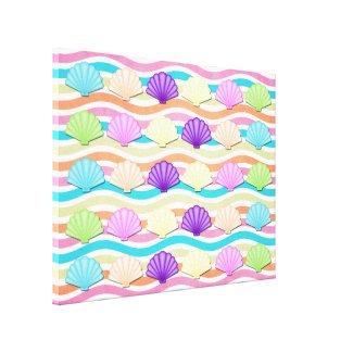 Sea Shells Wrapped Canvas Print