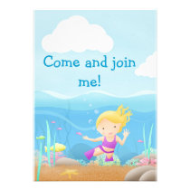 Sea side fun - party invites invitations