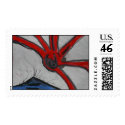 Sea Squid looking down postage