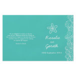 Sea star & swirls teal green wedding programme flyers