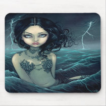 Sea Storm gothic mermaid Mousepad by strangeling Sea Storm gothic mermaid Mousepad