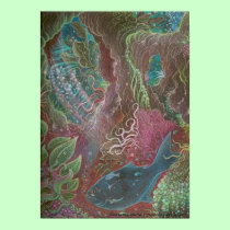 Sea sweep art print Silver UV matte posters