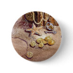 SEA TREASURES by SHARON SHARPE Pinback Button