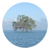 Sea Tree Round Sticker