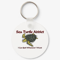 Sea Turtle Addict keychains