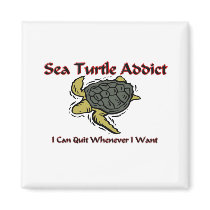 Sea Turtle Addict magnets