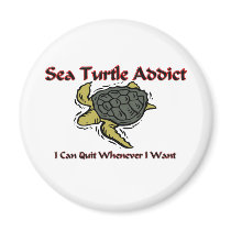 Sea Turtle Addict magnets