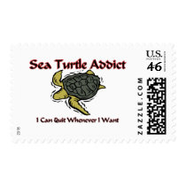 Sea Turtle Addict postage