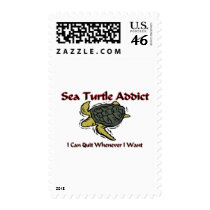 Sea Turtle Addict postage