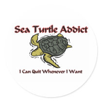 Sea Turtle Addict stickers