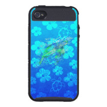 Sea Turtle And Blue Honu iPhone 4/4S Cases