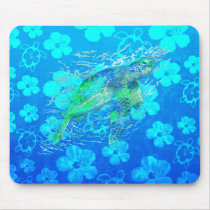 Sea Turtle And Blue Honu Mouse Pads