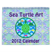 Sea Turtle Art 2012 Full-Page Calendar