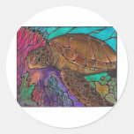 Sea Turtle Art...awesome stained glass style! Sticker