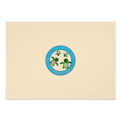 Sea TURTLE Baby Shower Invite TWIN (Honu) 01D2