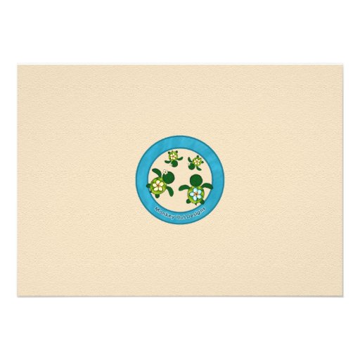Sea TURTLE Baby Shower Invite TWIN (Honu) 03D