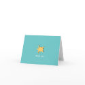 Sea turtle blue yellow custom photo thank you card