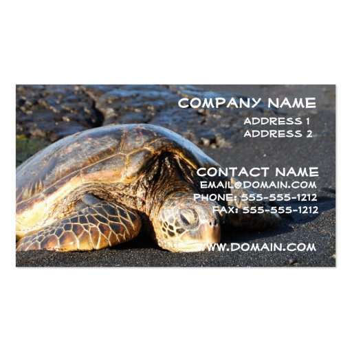 Sea Turtle Business Card (front side)