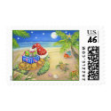 Sea Turtle Christmas postage