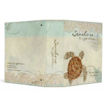 Sea Turtle Coastal Beach Ocean Business Binder