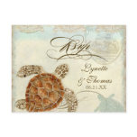 Sea Turtle Coastal Beach - RSVP Response Postcard