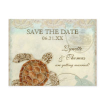 Sea Turtle Coastal Beach - Save the Date Postcard