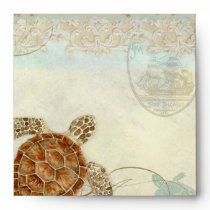 Sea turtle Coastal Beach - Wedding Envelope