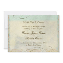 Sea Turtle Coastal Beach - Wedding Invitation