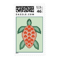 Sea Turtle Cross Stitch postage by ingasi Sea Turtle Cross Stitch postage