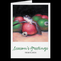 Sea Turtle Florida Christmas Card cards