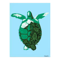 Sea Turtle Fractal posters