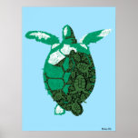 Sea Turtle Fractal Print