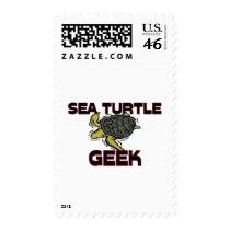 Sea Turtle Geek postage