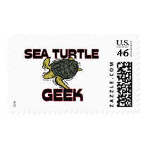 Sea Turtle Geek postage