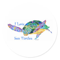 Sea Turtle Love a Turtle Sticker