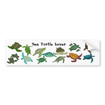 Sea Turtle Lover 2 bumper sticker bumper stickers by marcya7 Sea Turtle Lover 2 bumper sticker bumper stickers