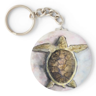 sea turtle painting art wild animal gifts Keychain