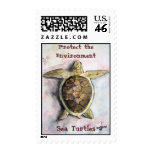 sea_turtle_painting, Protect the Environment, S... Postage Stamps