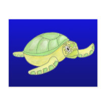 Sea Turtle post card postcards by greatbooks4kids Sea Turtle post card postcards