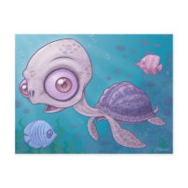 Sea Turtle Postcard by fizzgig Sea Turtle Postcard