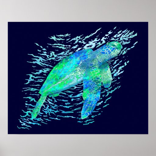 sea-turtle-poster-zazzle