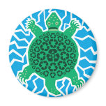 Sea Turtle Recycling Symbols Fridge Magnets