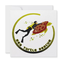 Sea Turtle Rescue Personalized Invitations