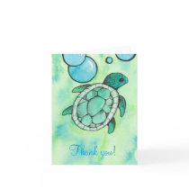 Sea Turtle Thank You Notes Greeting Card