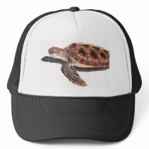 Sea Turtle Wildlife Watercolor Art Trucker Hat