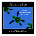 Sea Turtles Haiku Art Print